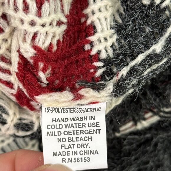 Raga Poncho Womens Extra Small Southwest Aztec Fringe Blanket Sweater Kimono NEW - Picture 8 of 11